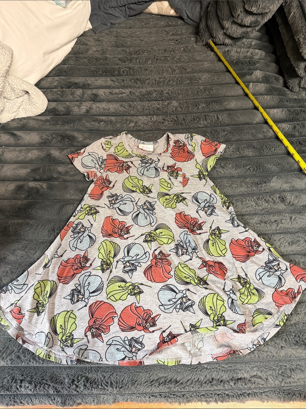 LuLaRoe Girls' Disneys Princess Aurora Fairy Godmother's Dress 4